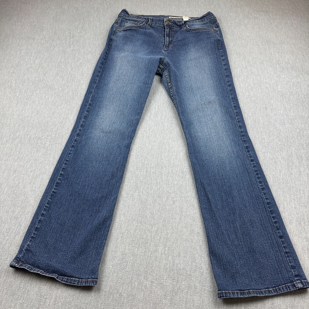DKNY Jeans Women 10R Fits 30x30 Blue Denim Bootcut Dark Wash Stretch Classic USA